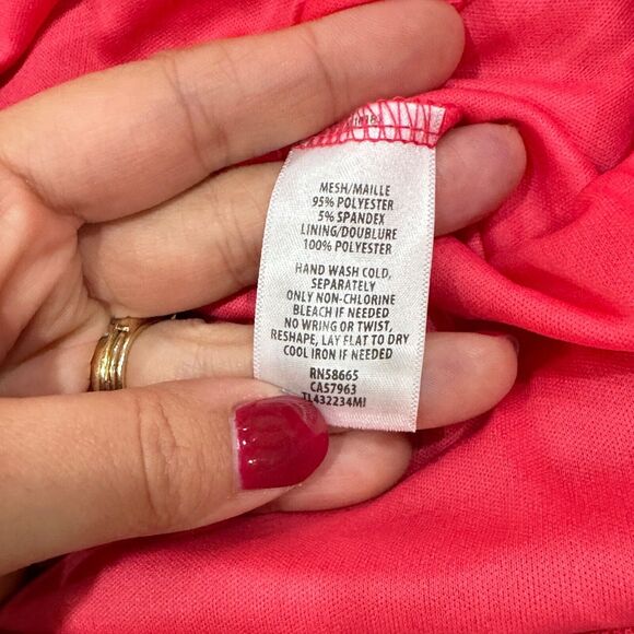 Leith Womens Size Small Pink Floral Ruched Sheath Bodycon Dress - Picture 5 of 6